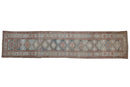 3.5x15.5 Vintage Distressed Hamadan Rug Runner