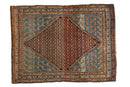 4x5.5 Antique Distressed Hamadan Rug