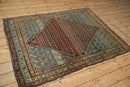 4x5.5 Antique Distressed Hamadan Rug