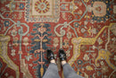 RESERVED 11.5x16.5 Antique Heriz Carpet