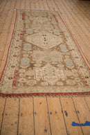 4x9.5 Antique Distressed Caucasian Rug Runner