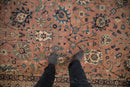 9x11.5 Antique Tea Washed Kerman Carpet
