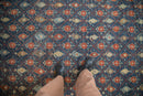 6.5x10.5 Antique Distressed Kurdish Carpet