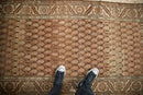 3.5x9.5 Vintage Distressed Hamadan Rug Runner