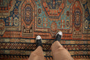 7x10.5 Antique Soumac Design Carpet