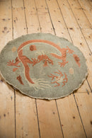 2.5x2.5 Antique Art Deco Round Rug Mat
