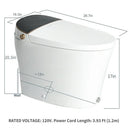 Alora Premium Smart Tankless Bidet Toilet W/ Adjustable Heated Seat, Water & Air Dryer (96174253)