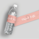 Curly Monogram Water Bottle Labels