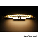 Curved chrome amber crystal bathroom wall sconce light