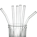 Curved clear glass straws kitchen reusable eco friendly decorbites glass