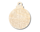 Unfinished Wood Etched Curved Merry Christmas Ornament Shape | Paint By Line Crafts | up to 30" DIY