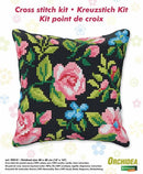 Cushion cross stitch kit  "Roses on the black background" 99010