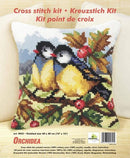 Cushion cross stitch kit  "Two titmice" 9022