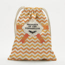 Custom Chevron Bat Halloween Drawstring Sack
