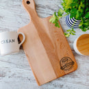 Custom Engraved Corner Logo Handle Cutting Board – Bulk Corporate Gift