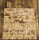 Custom engraved wooden sign