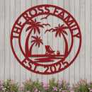 Custom Island Vacation Sign w Year