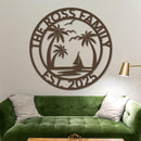 Custom Island Welcome Sign w Established Year