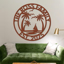 Custom Island Welcome Sign w Established Year