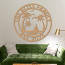 Custom Island Welcome Sign w Established Year