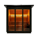 Custom 4-Person Luxury Canadian Hemlock Outdoor Steam Sauna With Heater And Stones [Made-To-Order] (SAK79406)