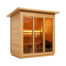 Custom 8-Person Luxury Canadian Hemlock Outdoor Steam Sauna With Heater And Stones [Made-To-Order] (SAK95107)