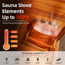 Custom 6-Person Luxury Spruce Outdoor Steam Sauna With Heater And Stones [Made-To-Order] (SAK20378)