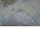 Custom Made Beige And Blue Traditional Turkish Design Hand knotted Wool Rug