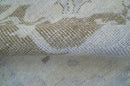 Custom Made Beige And Blue Traditional Turkish Design Hand knotted Wool Rug