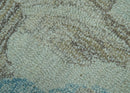 Custom Made Beige And Brown Traditional Floral Pattern Hand Tufted Wool Area Rug