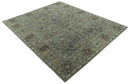 Custom Made Beige and peac Traditional Oushak Design Hand Tufted Wool Rug