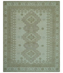 Custom Made Beige Traditional Turkish Design Hand knotted Wool Area Rug