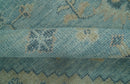 Custom Made Blue And Beige Turkish Design Hand knotted Wool Area Rug