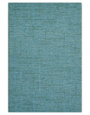 Custom Made Blue Modern Style Hand Tufted Wool Rug