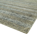Custom Made Brown and Beige Contemporary Design Hand knotted Wool Area Rug