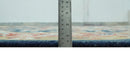 Custom Made Brown, Blue, Ivory and Olive Hand knotted Traditional Heriz Medallion Wool Area Rug