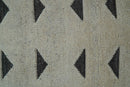 Custom Made Contemporary Design Black And Beige Hand knotted wool Area Rug