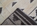 Custom Made Contemporary Design Black And Beige Hand knotted wool Area Rug