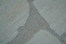 Custom Made Contemporary Gray Hand Knotted Wool Area Rug