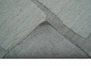 Custom Made Contemporary Gray Hand Knotted Wool Area Rug