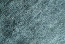 Custom Made Contemporary Solid Plush Steel Blue Hand Knotted Wool Rug