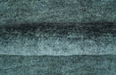 Custom Made Contemporary Solid Plush Steel Blue Hand Knotted Wool Rug