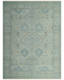 Custom Made Distressed Finished Beige and Gray Traditional mamluk design Low Pile wool Rug