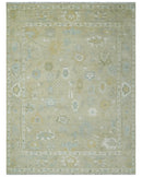 Custom Made Earthy Hand Knotted Beige and Ivory Traditional  Multi Size Wool Area Rug