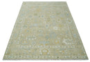 Custom Made Earthy Hand Knotted Beige and Ivory Traditional  Multi Size Wool Area Rug