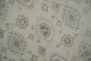 Custom Made Fine Hand Knotted Ivory and Charcoal Style Hand knotted Wool Area Rug