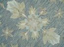 Custom Made Gray, Ivory and Beige Traditional Ikat design Hand Tufted wool Area Rug