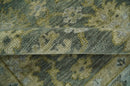 Custom Made Gray, Silver and Olive Hand knotted Traditional Oushak Wool Area Rug