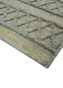 Custom Made Hand Knotted Modern Contemporary Gray Wool Area Rug