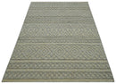 Custom Made Hand Knotted Modern Contemporary Gray Wool Area Rug